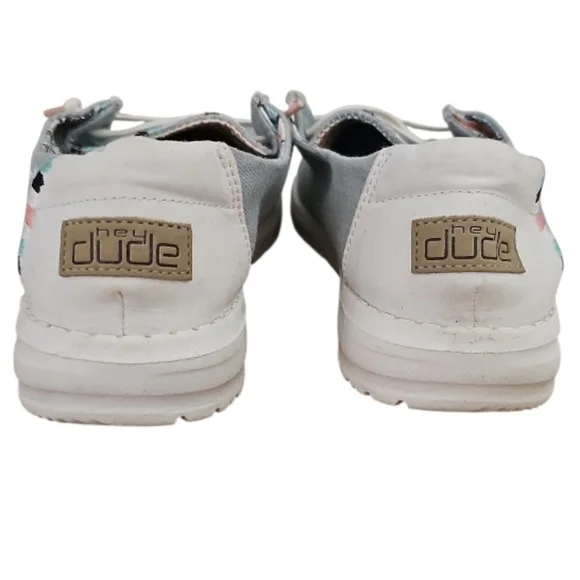 Hey Dude Wendy Boho Light Denim Slip-On Shoes Women’s 7 Casual Comfort Travel - Picture 4 of 13